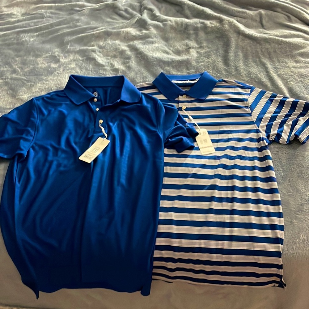 2 PGA tour men’s golf shirts, NWT